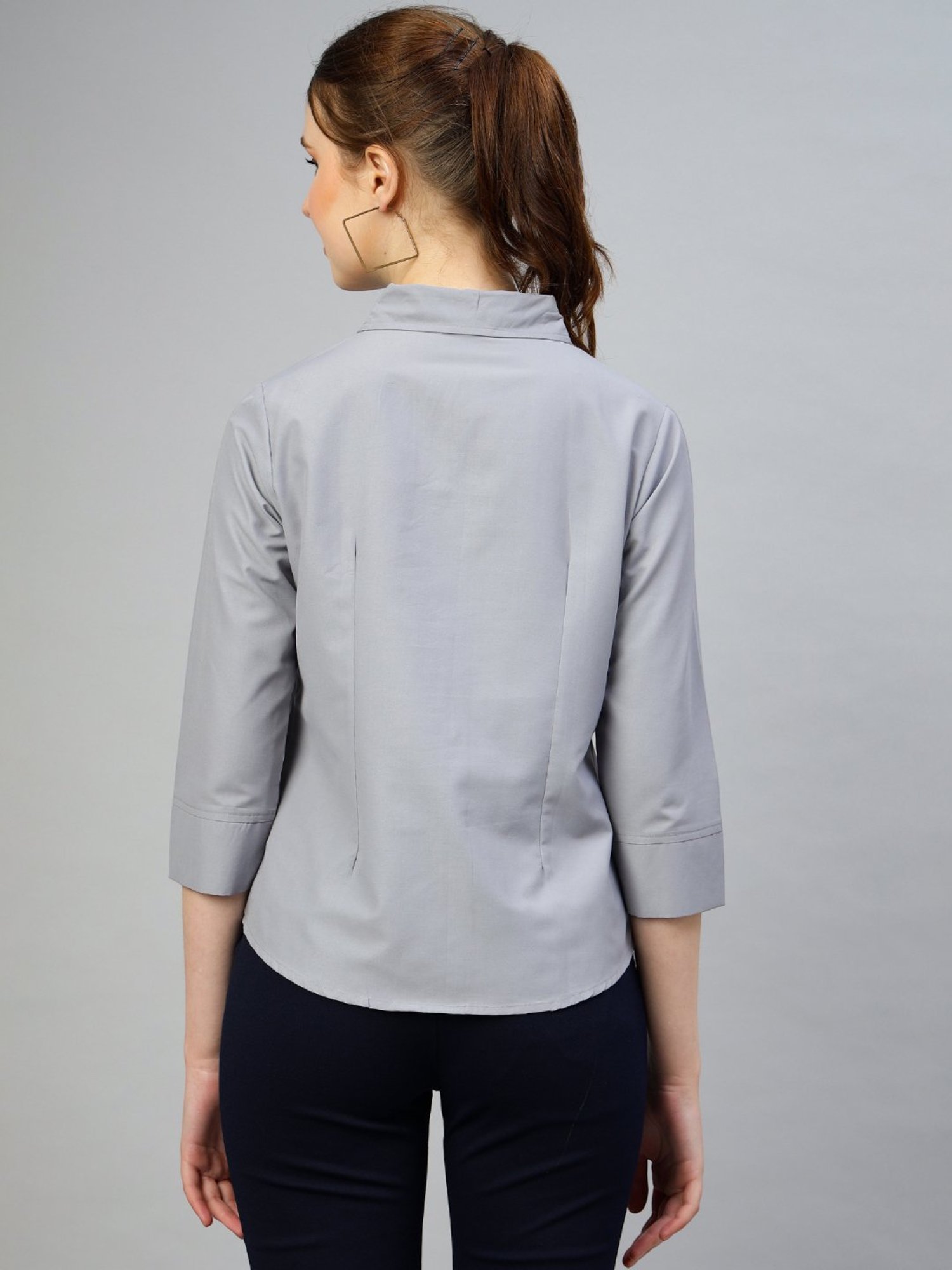 FITHUB Grey Regular Fit Shirt