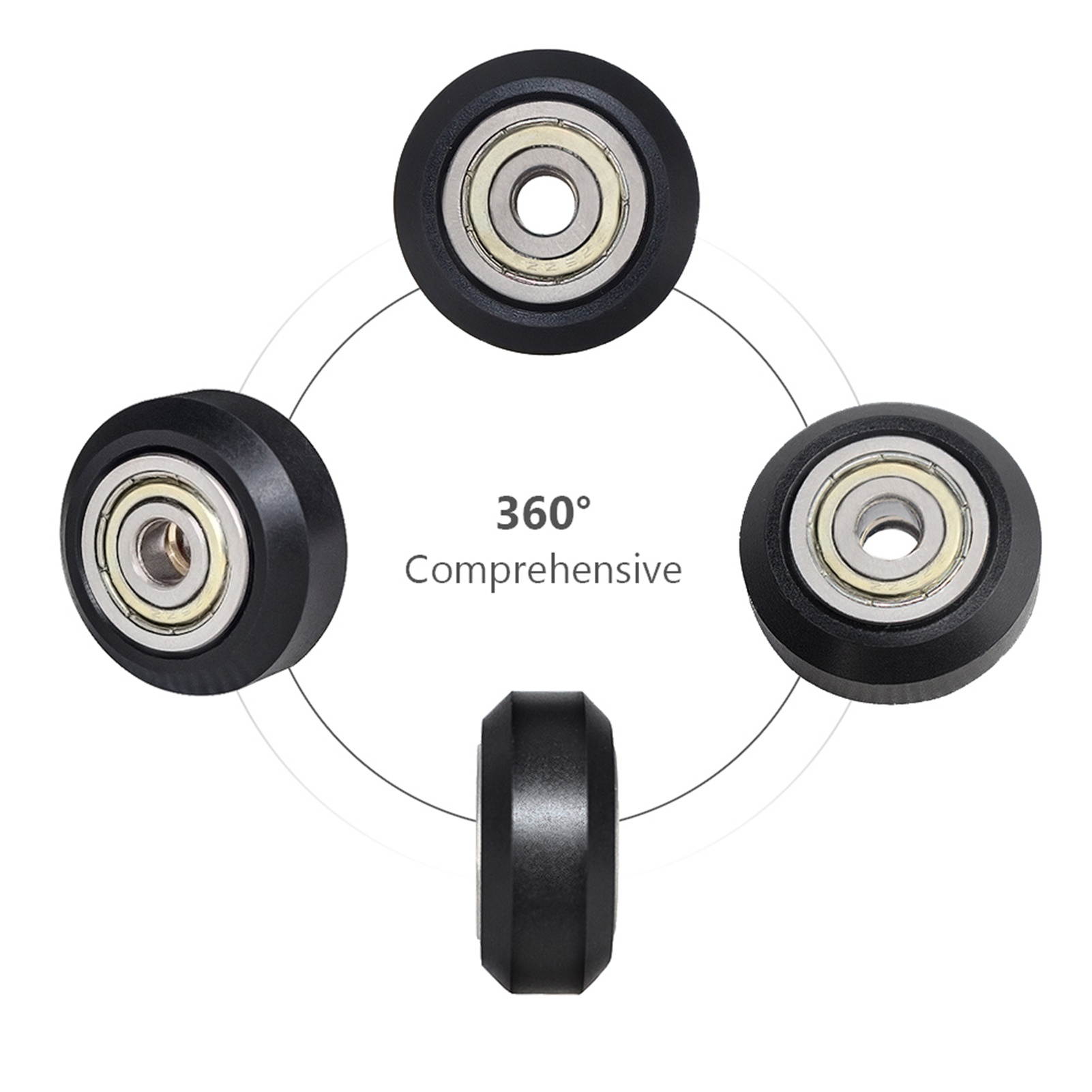 Aibecy 6pcs 3D Printer Parts POM Pulley Wheel 625zz Idler Pulley Gear Passive Round Wheel Compatible with Creality Ender 3 CR-10 CR-10S