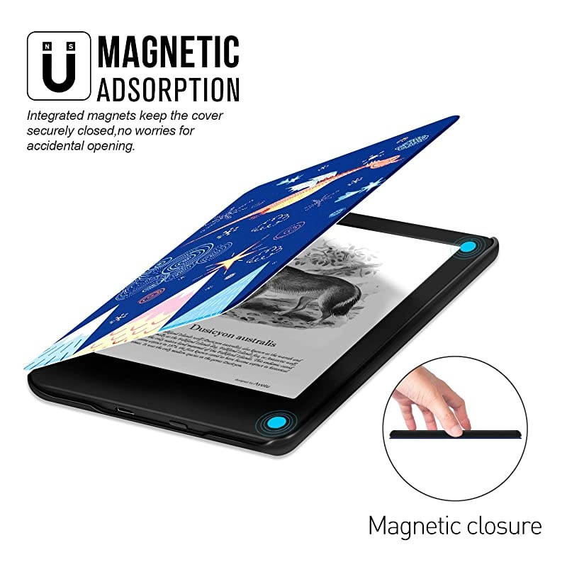 Slim Case for AllNew Kindle10th Gen 2019 Release PU Leather Cover with Auto WakeSleepFits  AllNew Kindle 2019Will not fit Kindle Paperwhite or Kindle OasisThe Adorkable Dragon