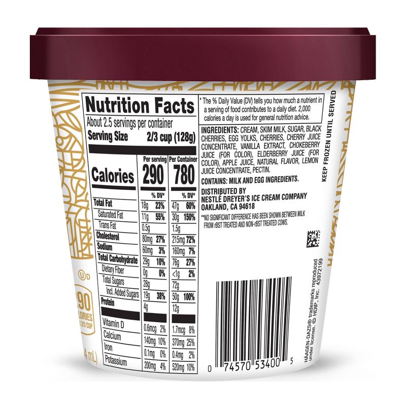 Haagen-Dazs Cherry Vanilla Ice Cream - 14oz