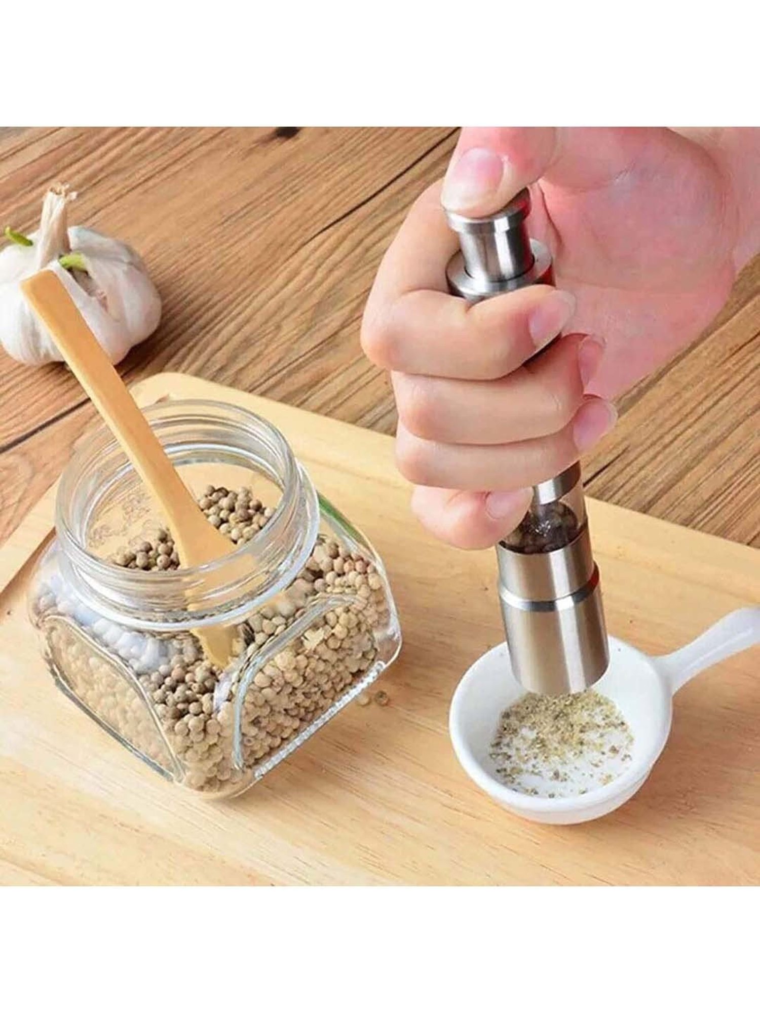 COLE & MASON Precison Manual Brown Wood Forest Pepper