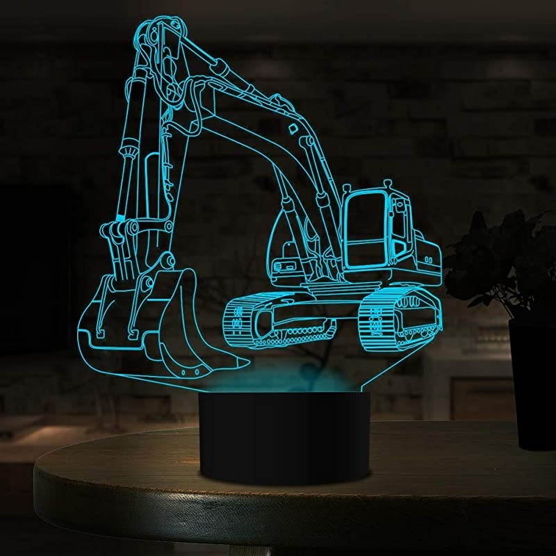 3D Lamp LED Optical Illusion Night Light for Kids Nursery Bedroom YKL World 7 Color Changing Bedside Table Lights Birthday Gift Toys for Boys