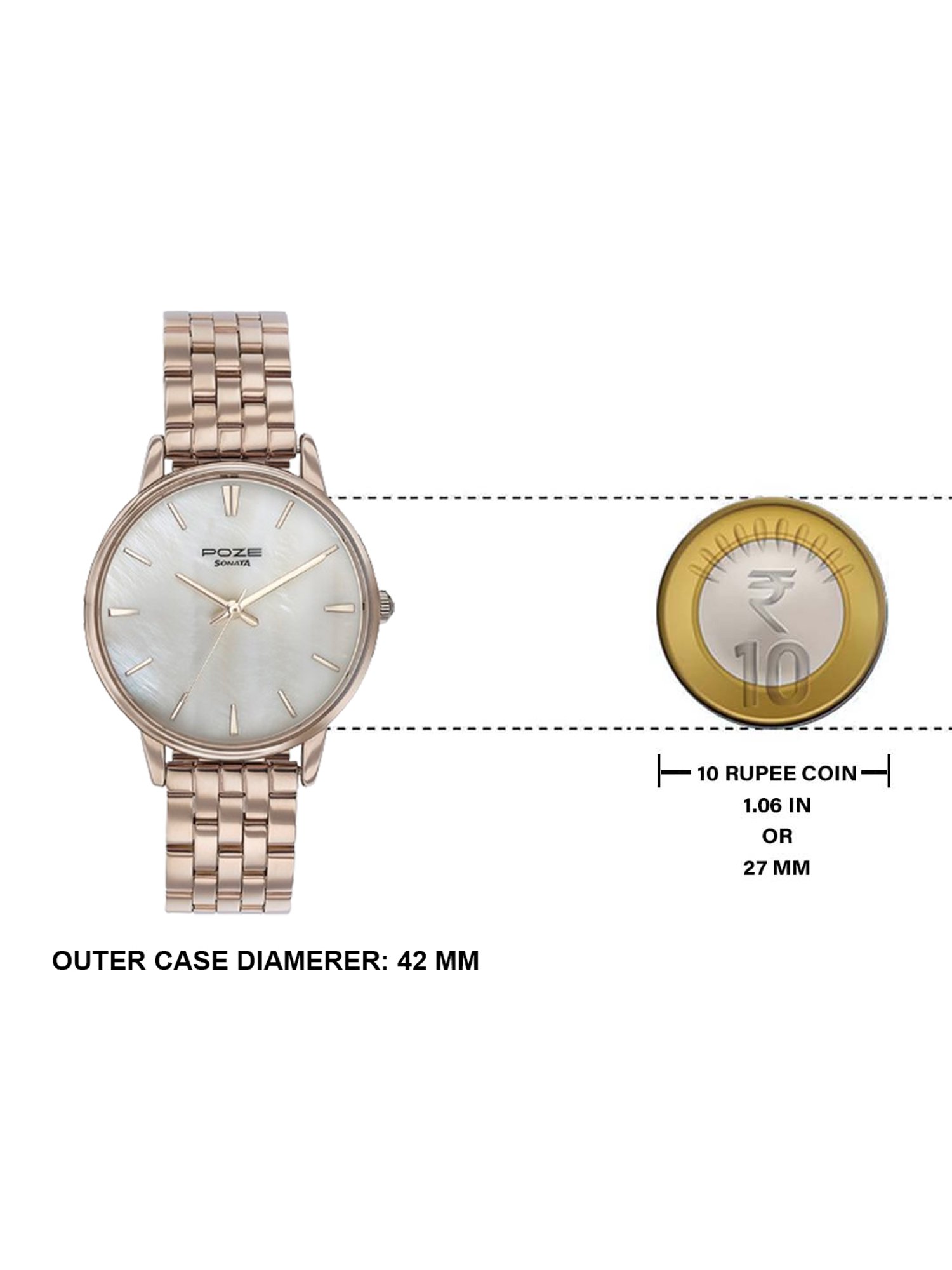 Sonata Poze SP80083QM01W Sonata Poze 3.0 Analog Watch For Women