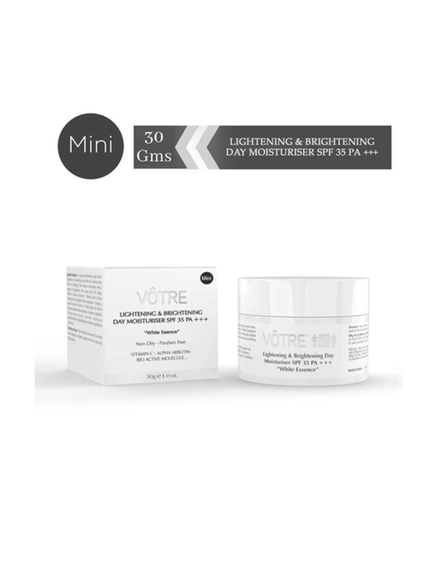 Votre Lightening & Brightening Day Moisturiser SPF 35 PA++ White Essence Mini - 30 gm