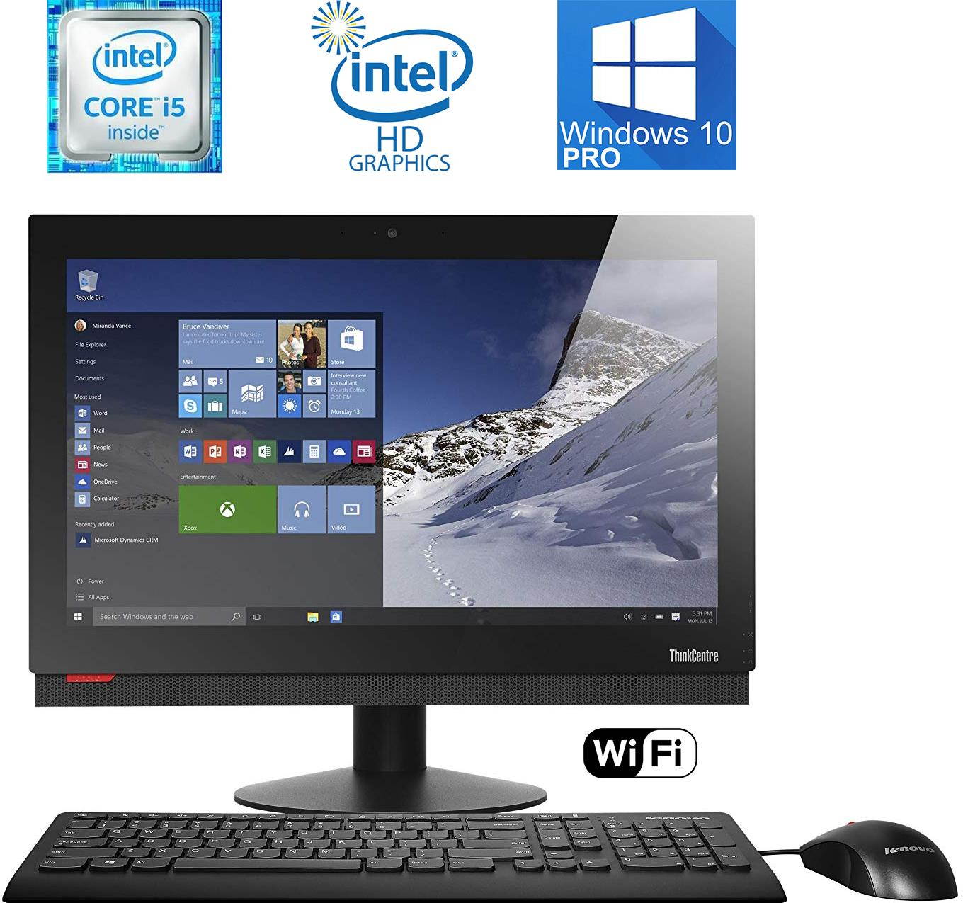 Lenovo ThinkCentre AIO M800z 21.5", i5 6500 upto 3.6GHz, 32GB RAM, 1TB SSD, 1080P FHD, WIFI, USB 3.1, Windows 10 Pro