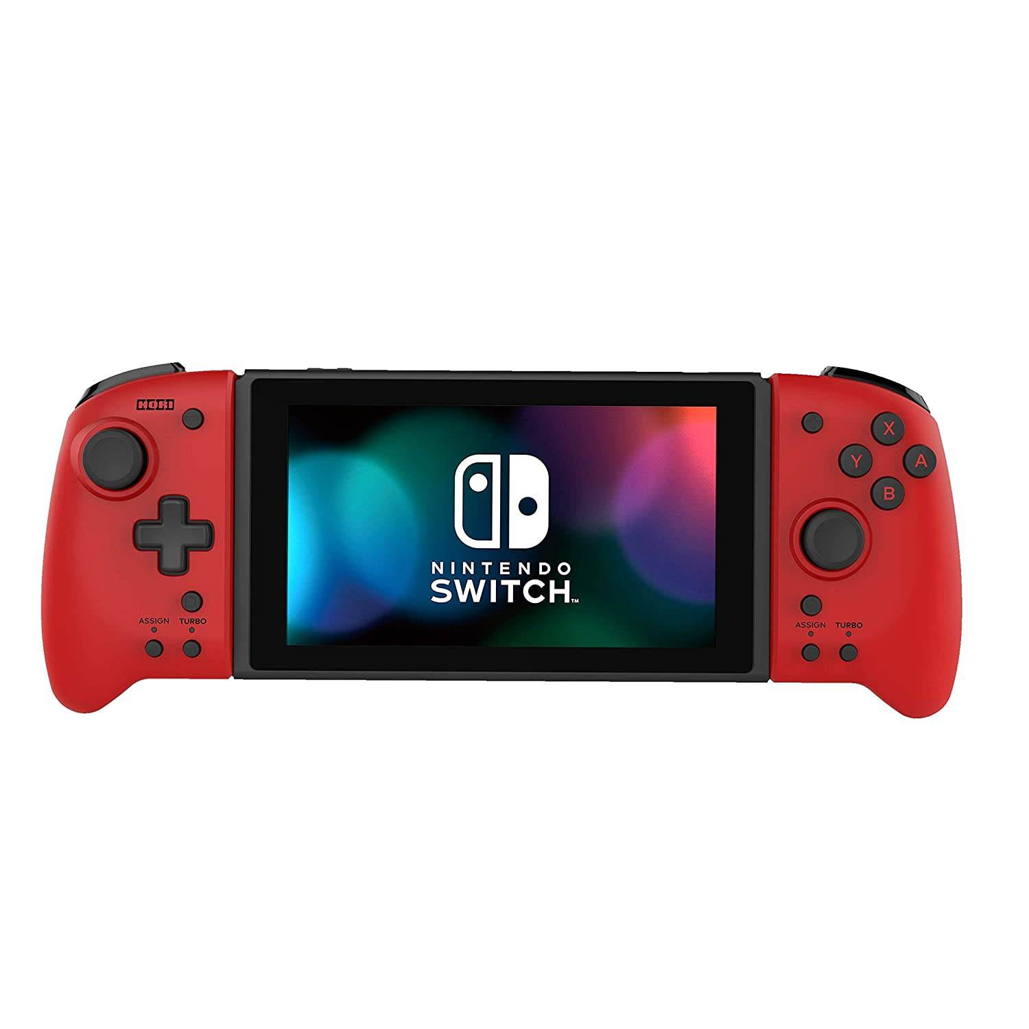Hori Nintendo Switch Split Pad Pro (Red) Ergonomic Controller for Handheld Mode - Officially Licensed By Nintendo - Nintendo Switch