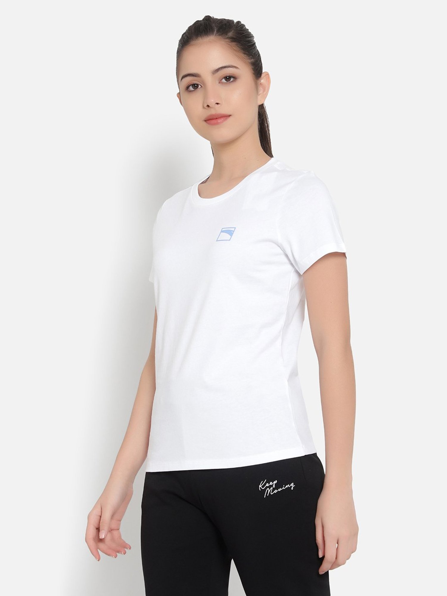 Anta White Cotton Sports T-Shirt