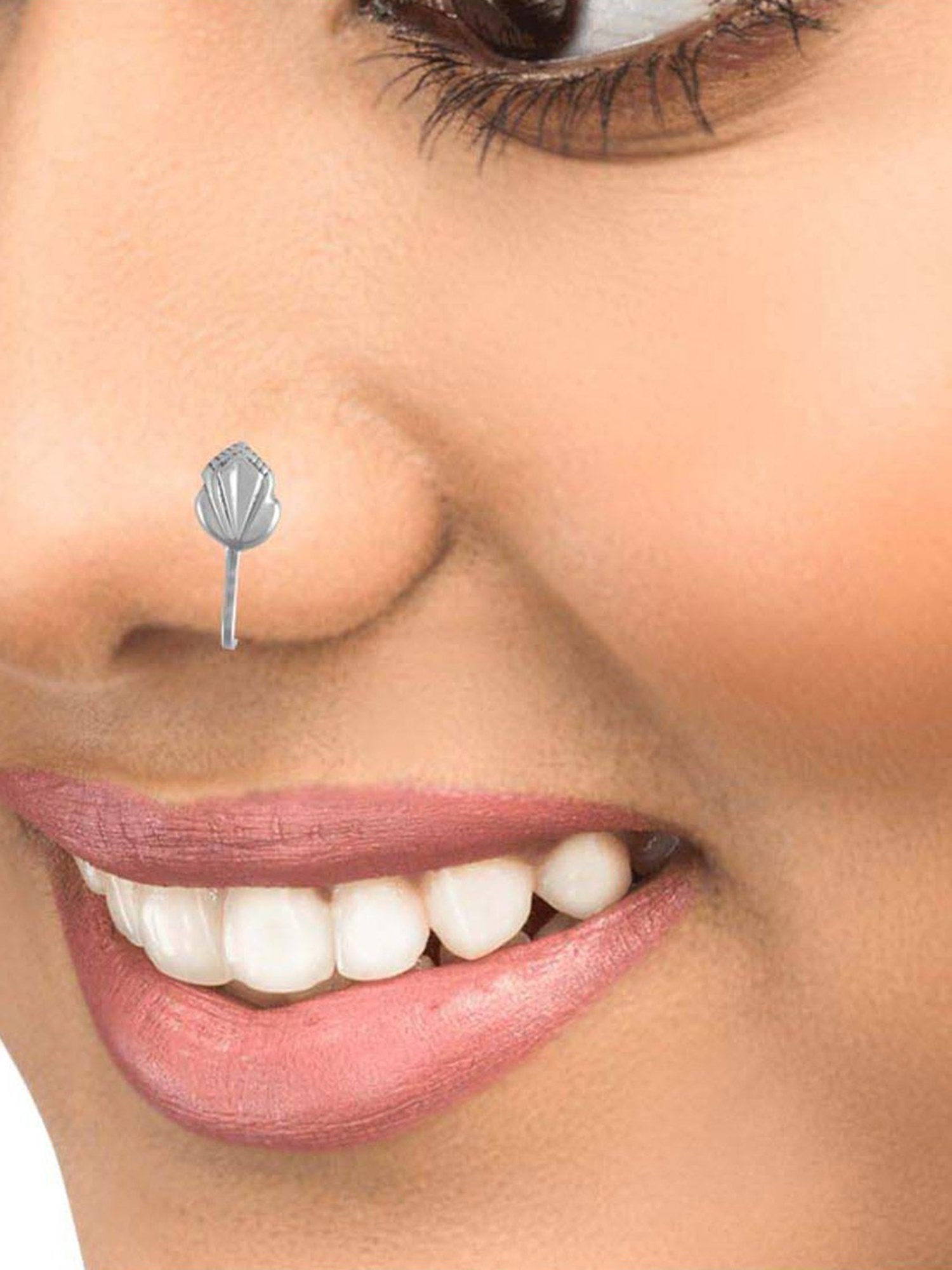 Zavya 92.5 Sterling Silver Floral Nosepin for Women