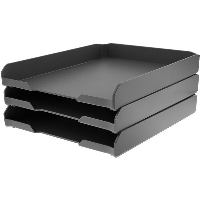 Bostitch Plastic Letter Tray, Stackable, 10.25, Gray KT-TRAY-GRAY