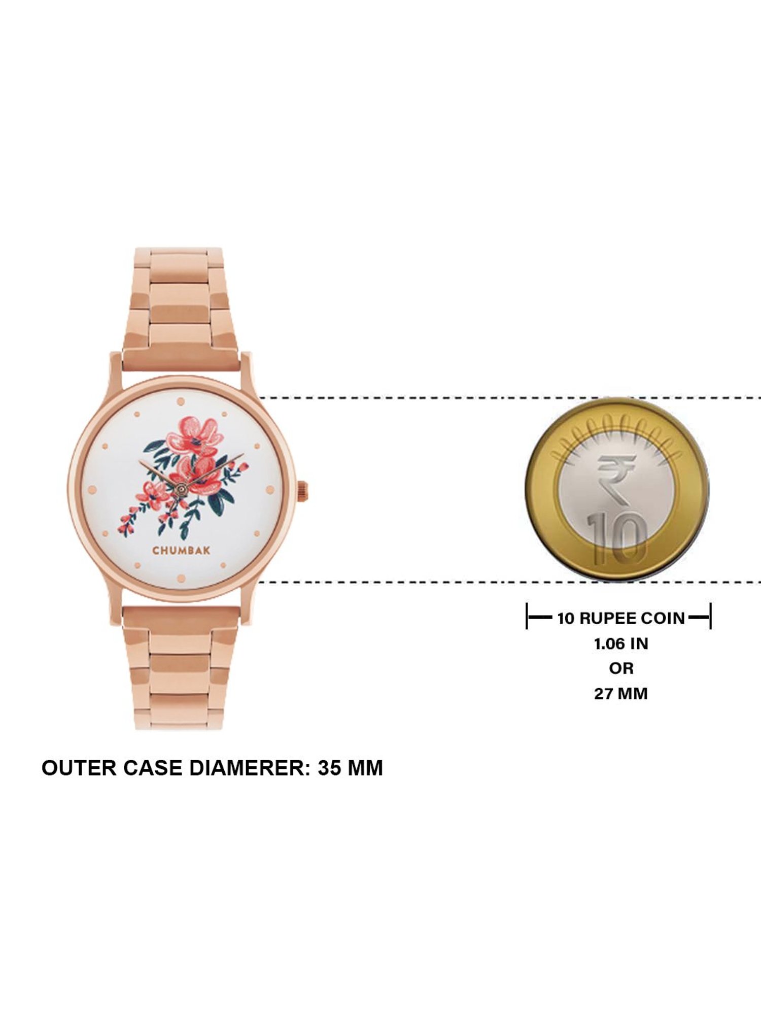 Chumbak 8907605117299 Jungle Flowers Analog Watch for Women