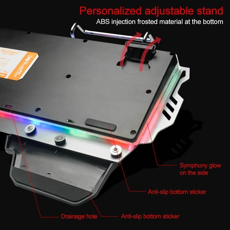 Mini i10 2.4G Air Mouse Wireless Keyboard with Touchpad Black