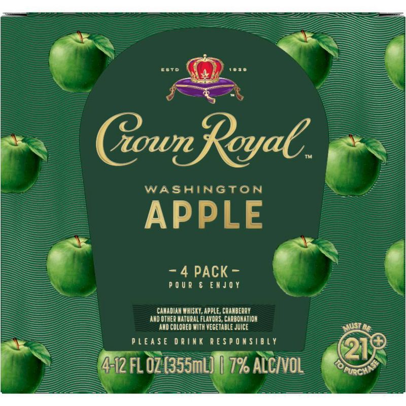 Crown Royal Washington Apple Whisky Cocktail - 4pk/12 fl oz Cans