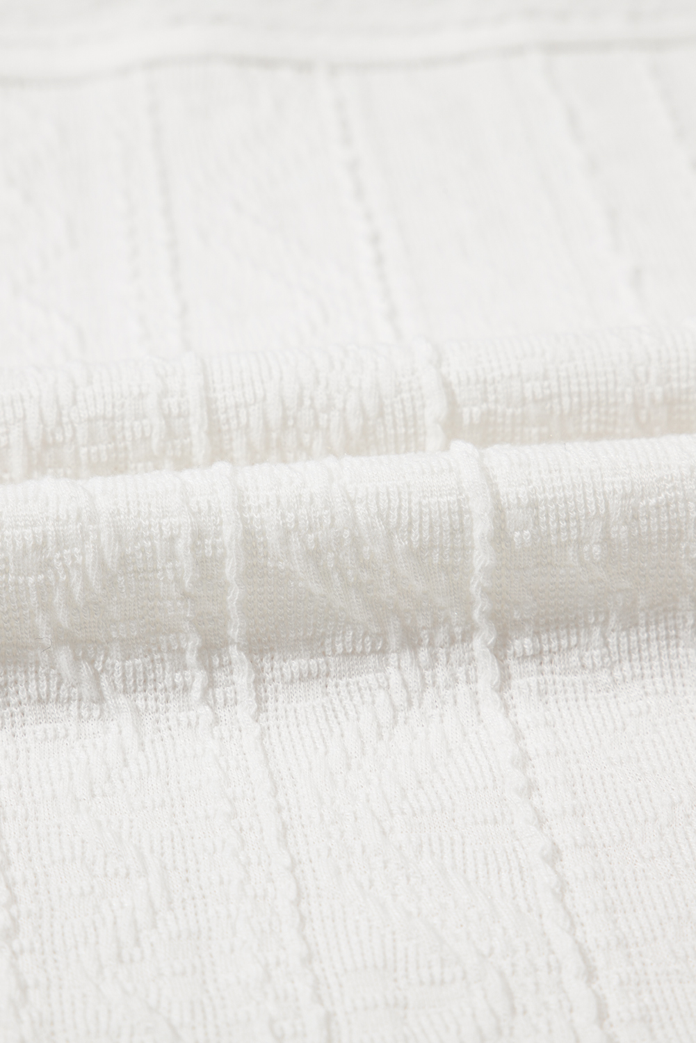 Skobeloff Textured Ruffle Split Top and Drawstring Shorts Set