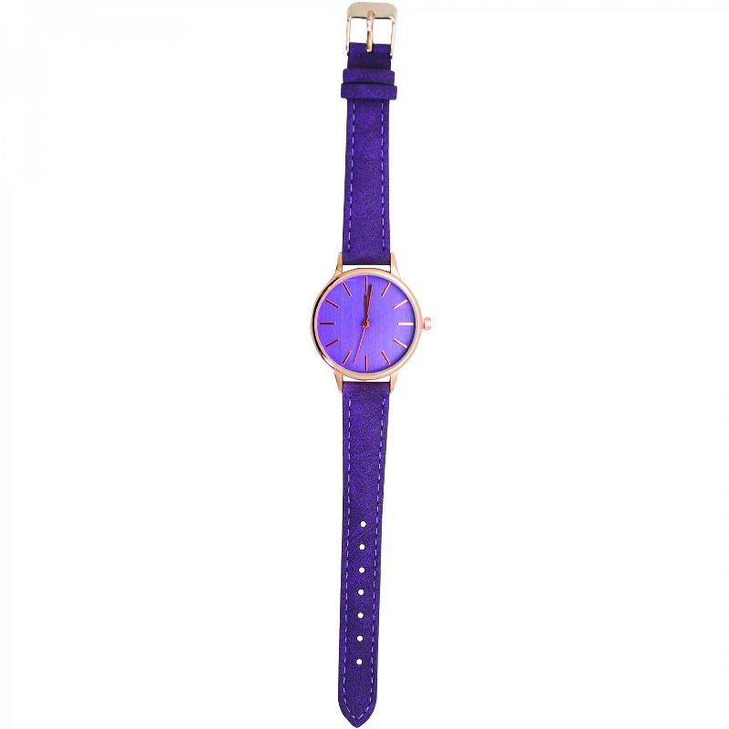 Olivia Pratt Fabric Strap Fashion Watch W/ Rose Dial