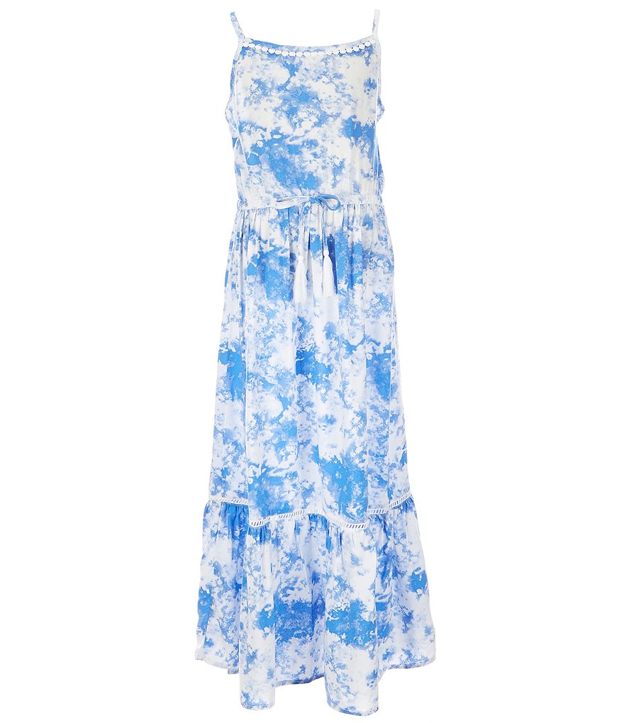 Bonnie Jean Big Girls 7-16 Tie-Dye Chiffon Tiered Maxi Dress