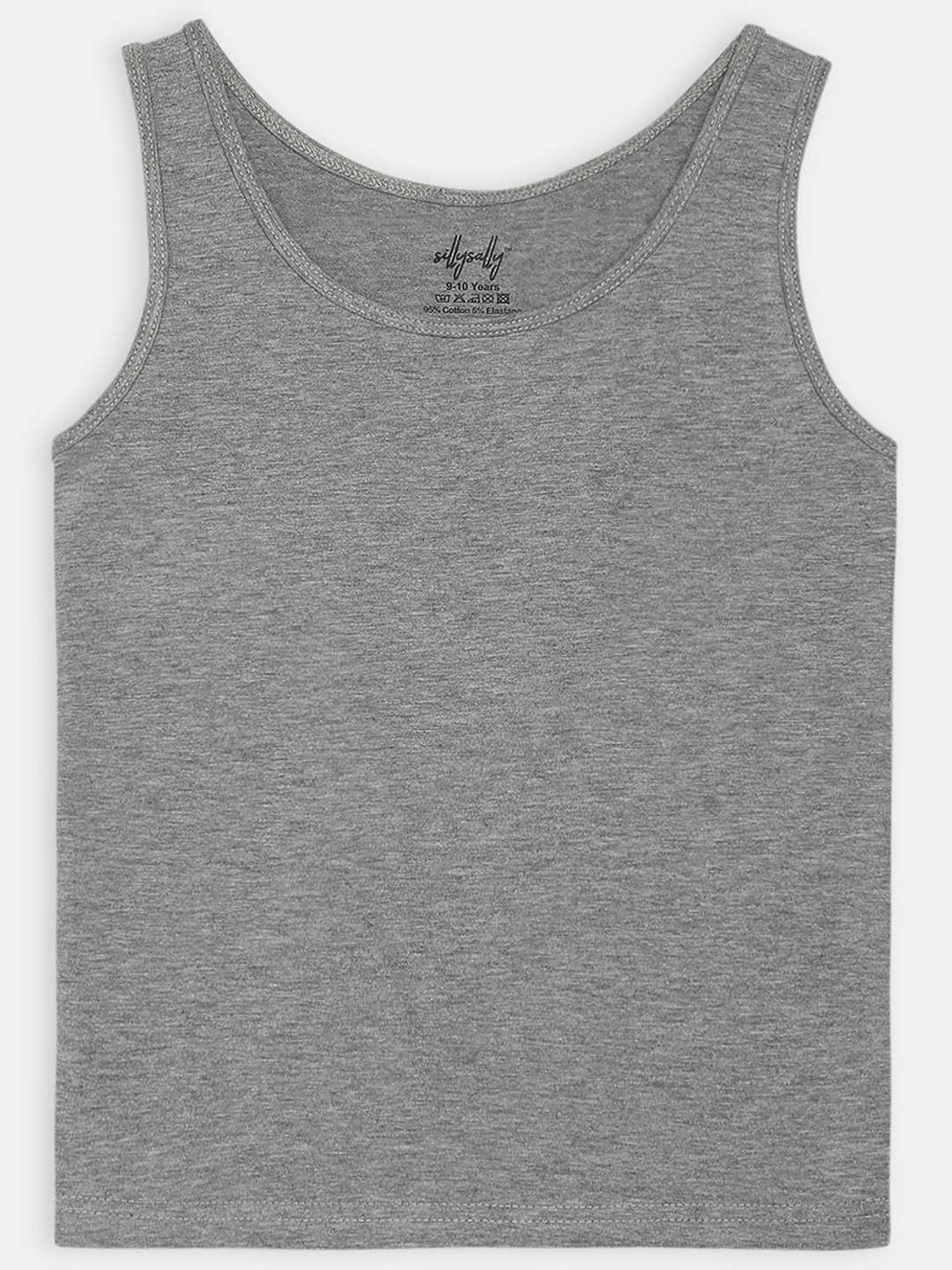 Sillysally Kids Grey & Red Regular Fit Vest