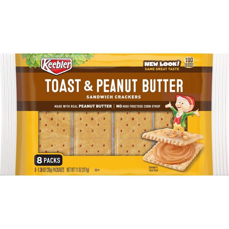 Keebler Toast & Peanut Butter Sandwich Crackers - 8ct
