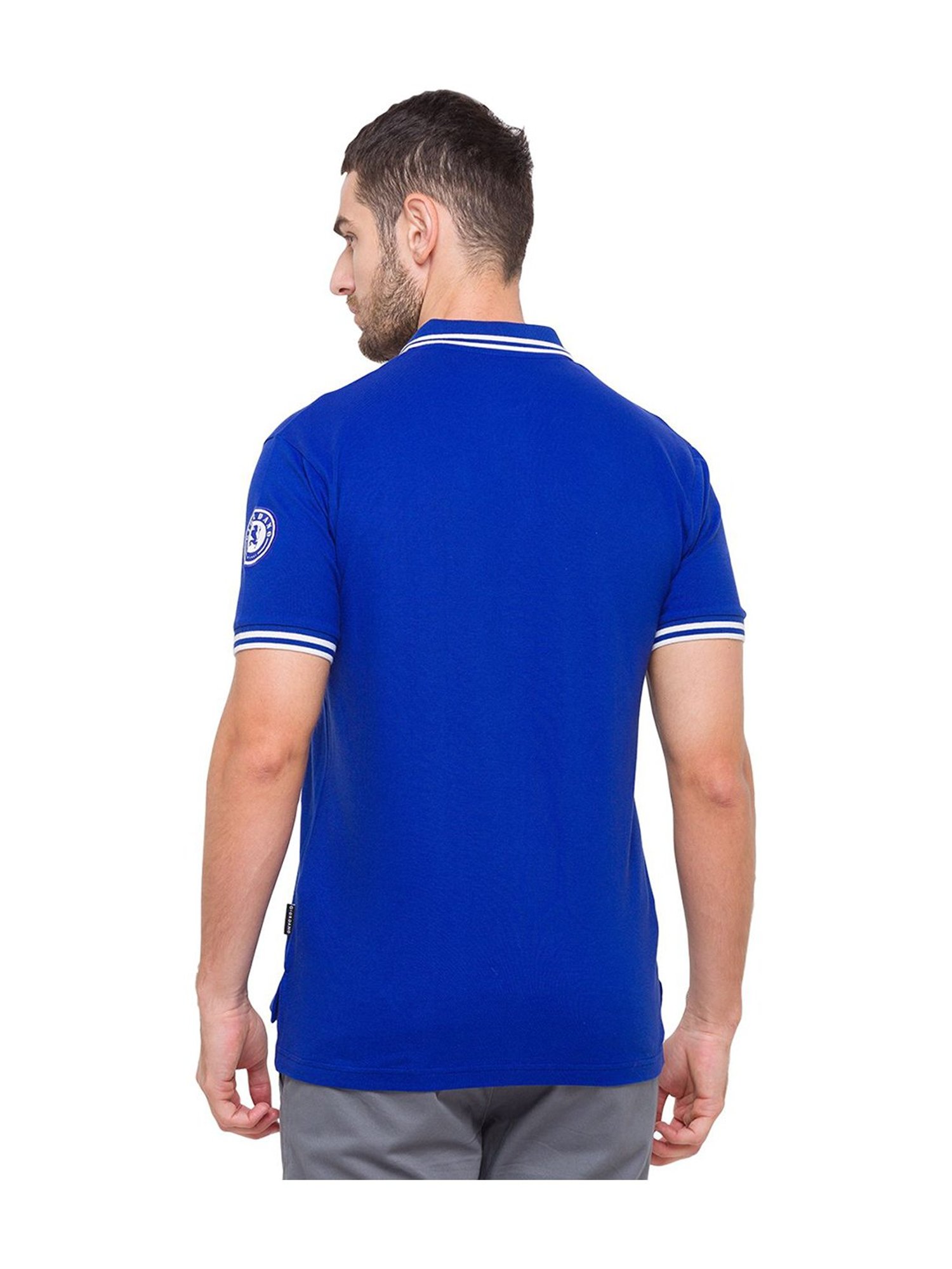 Giordano Blue Slim Fit Polo T-Shirt