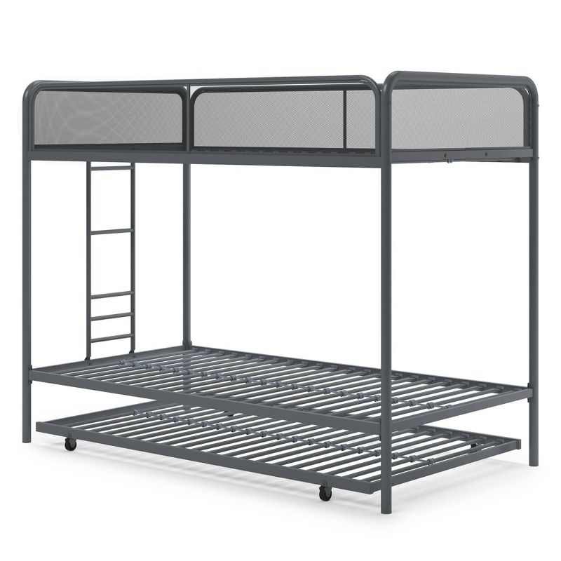 Twin Etta Triple Bunk Bed Gray - Room & Joy