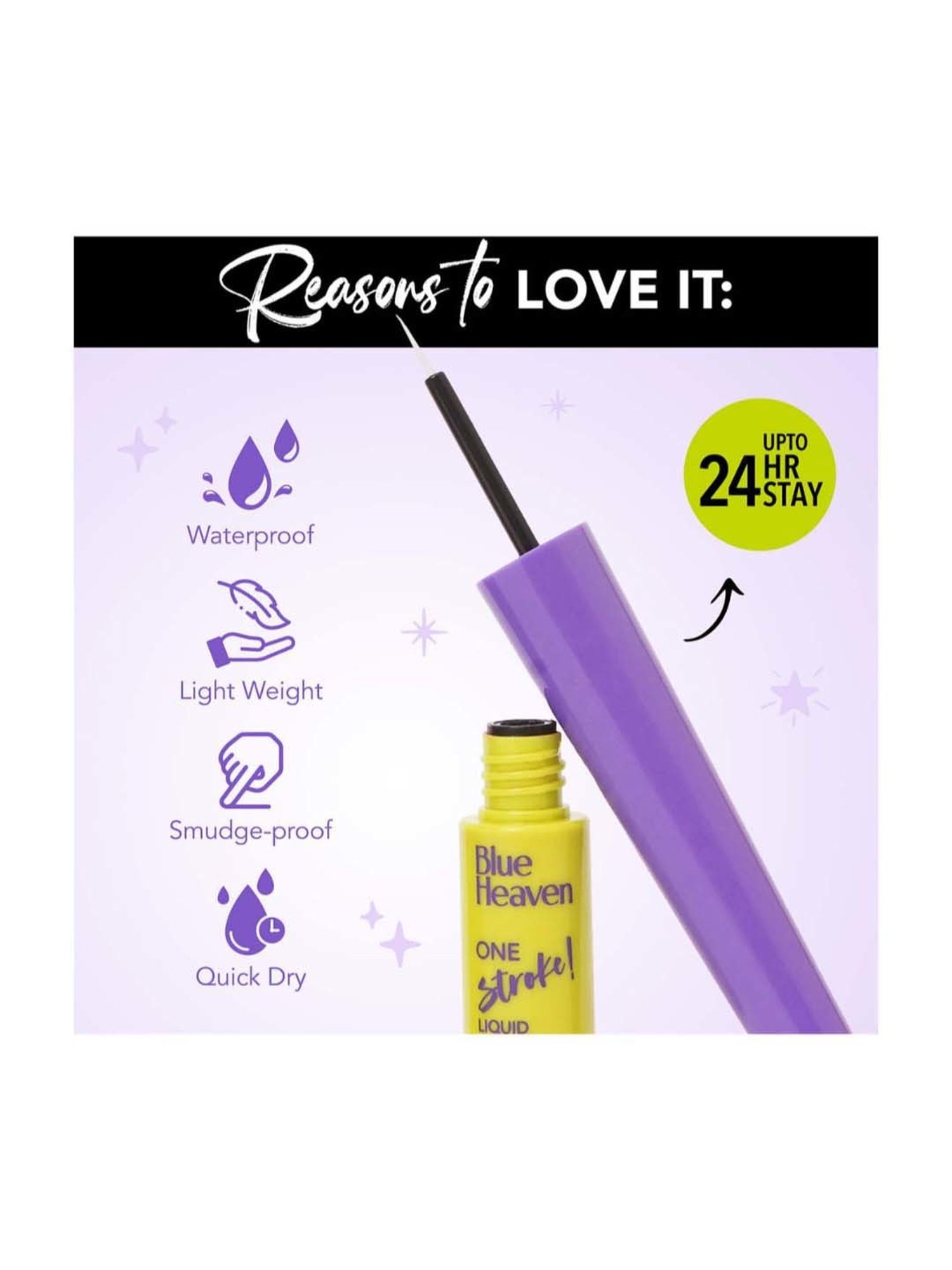 Blue Heaven One Stroke Liquid Eyeliner Classic Soiree - Pack of 2