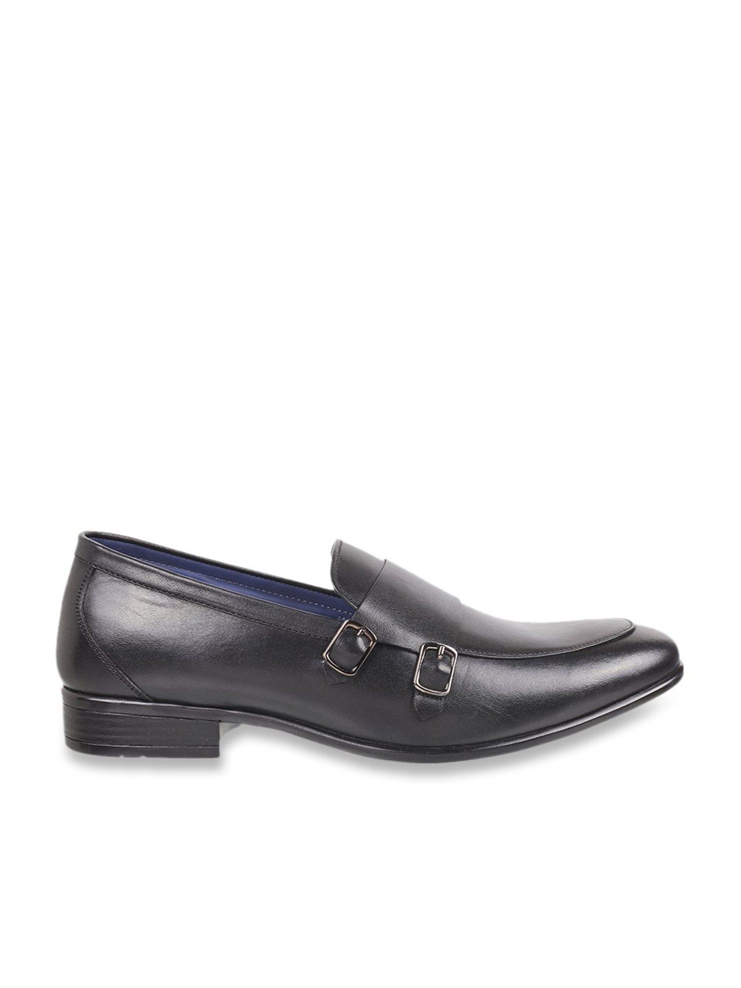 Metro Men's Black Monk Shoes