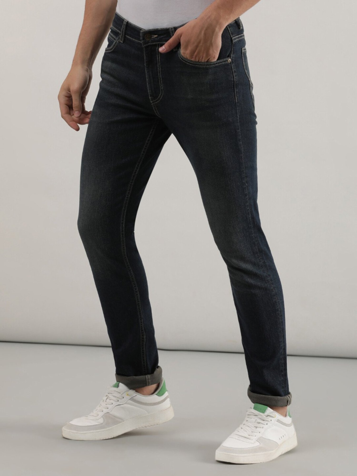 American Eagle Blue Cotton Regular Fit Jeans
