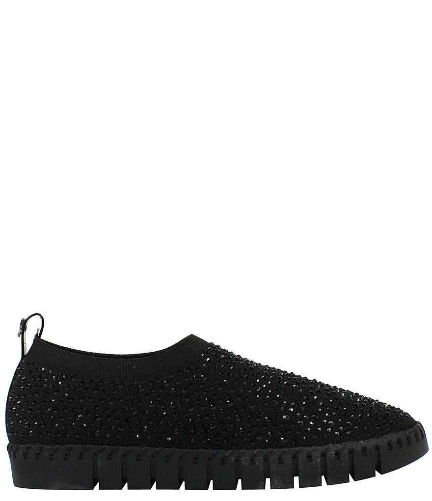 J. Renee Wenmare Stretch Fabric Rhinestone Embellished Sneakers