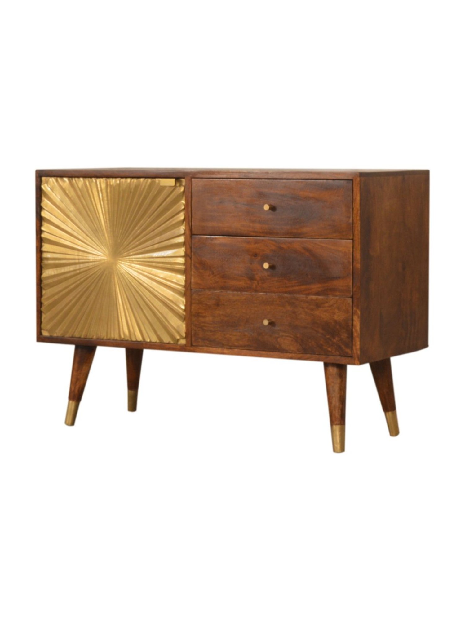 Artisan Furniture Manila Gold & Brown Wood Sideboard