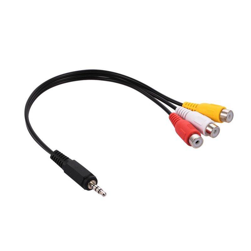 3.5mm Jack to 3 RCA Audio Video Cable Male to 3 RCA Female Plugs High Quality AV Adapter Cable