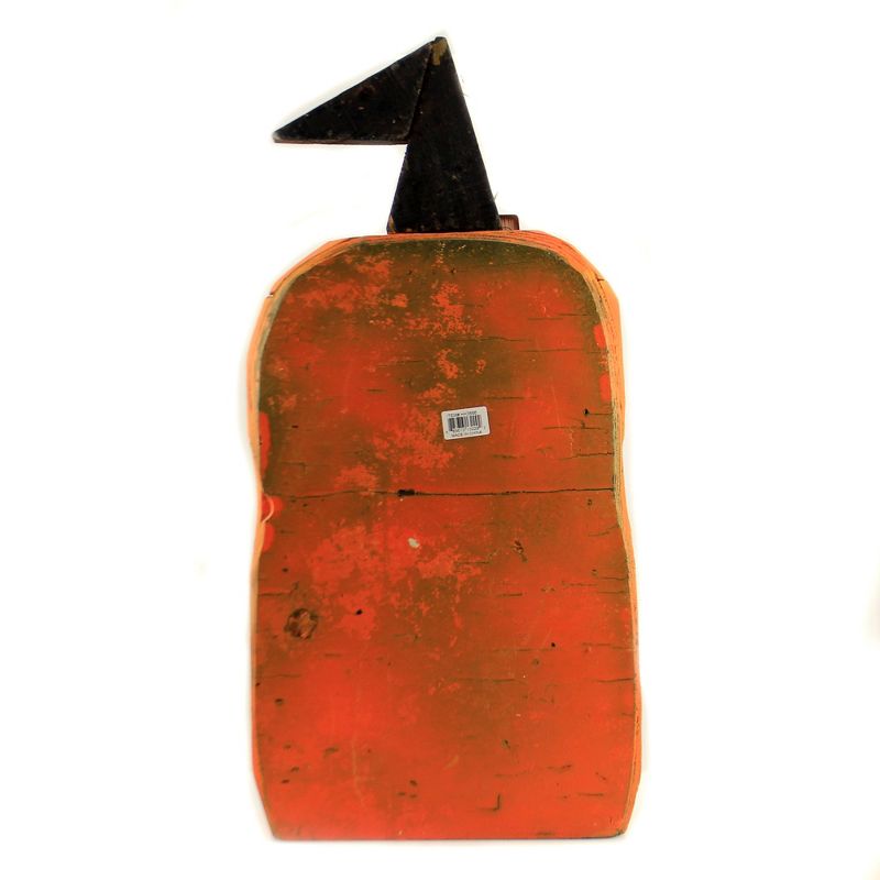 Halloween 22.75" Cut Out Face Wooden Pumpkin Jack O Lantern Mask Spooky  -  Decorative Figurines