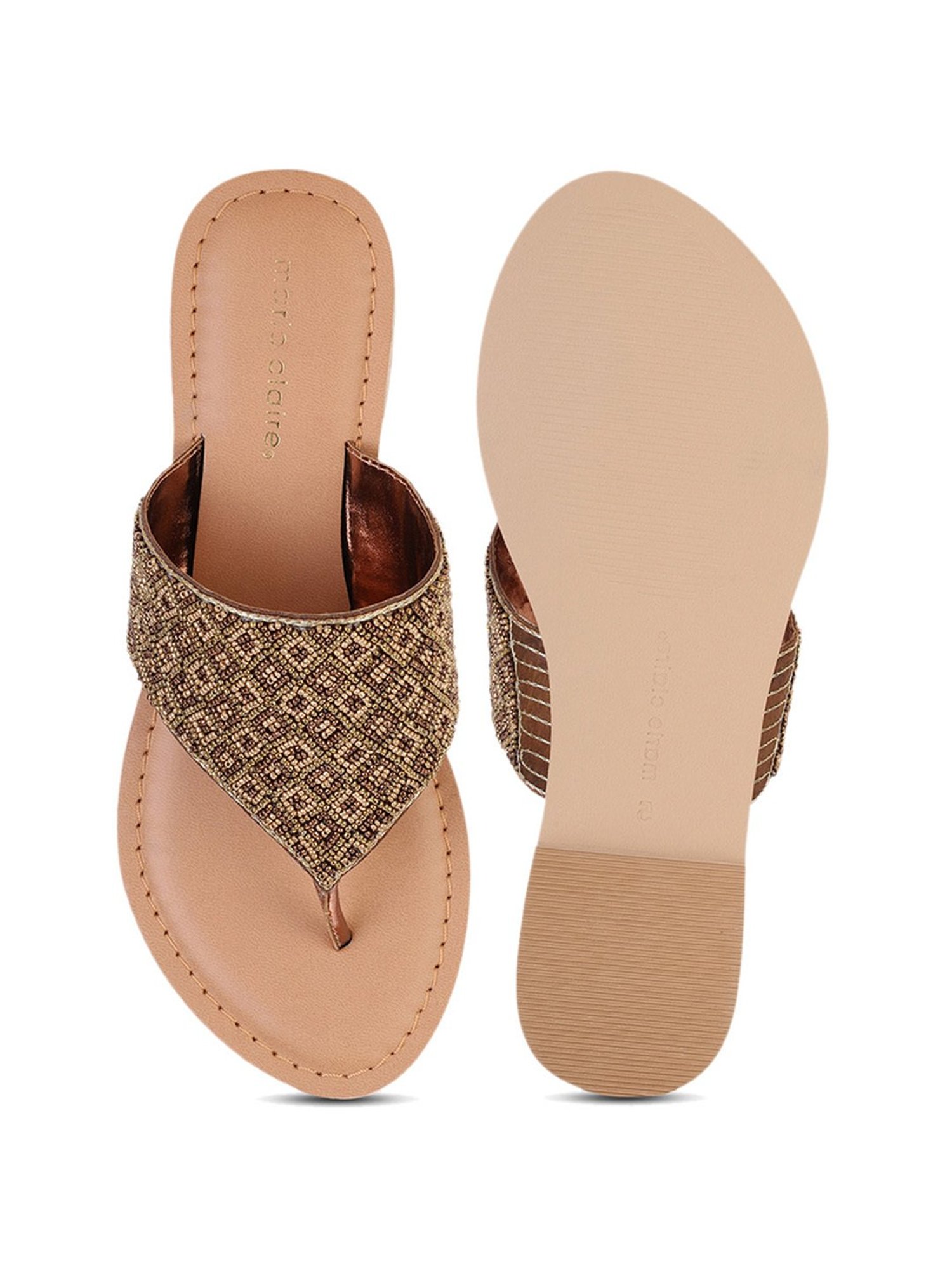 Truffle Collection Women's Golden Flat Ballets