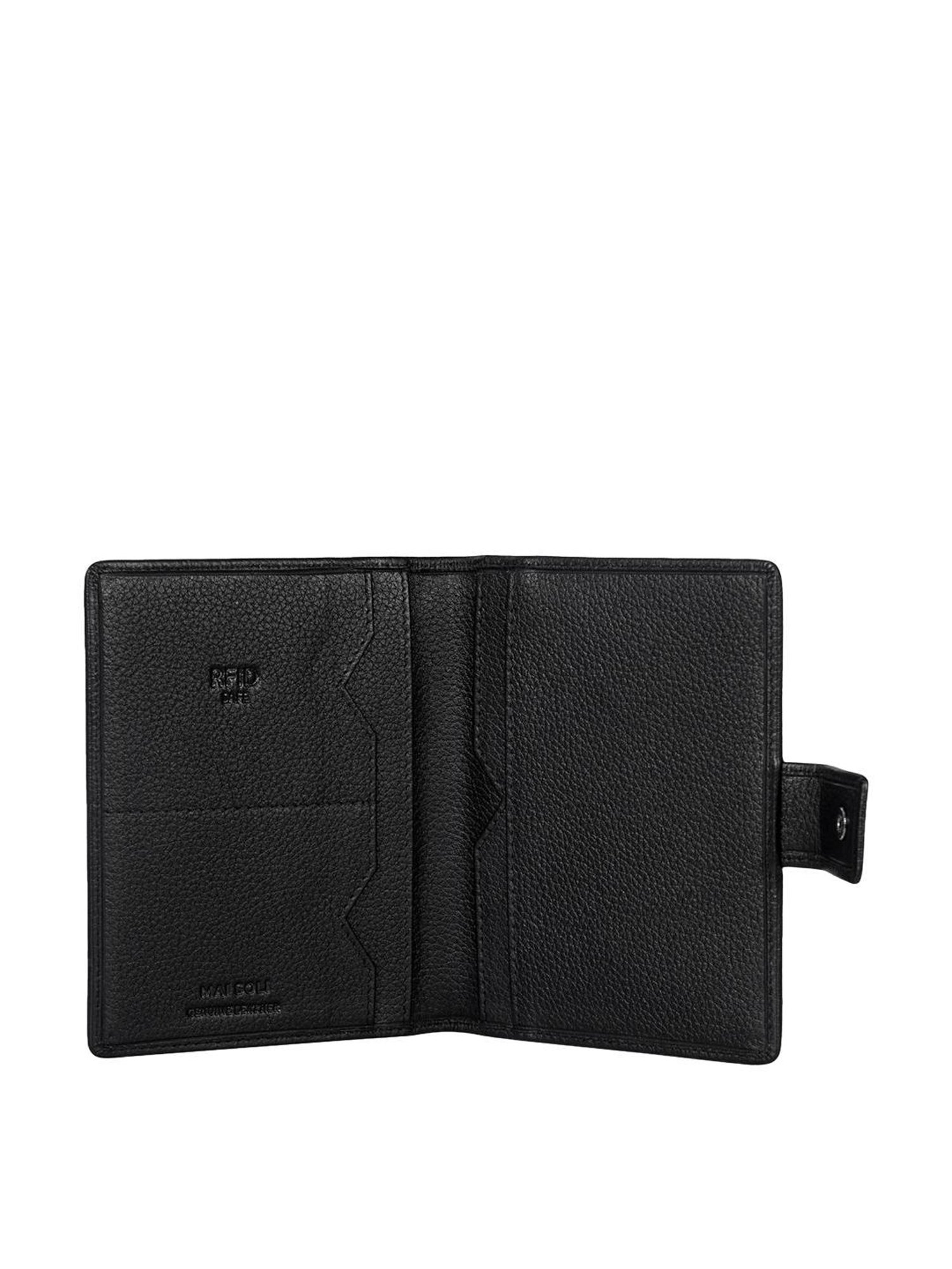 Mai Soli Gypsy Black Formal Leather Passport Wallet for Unisex