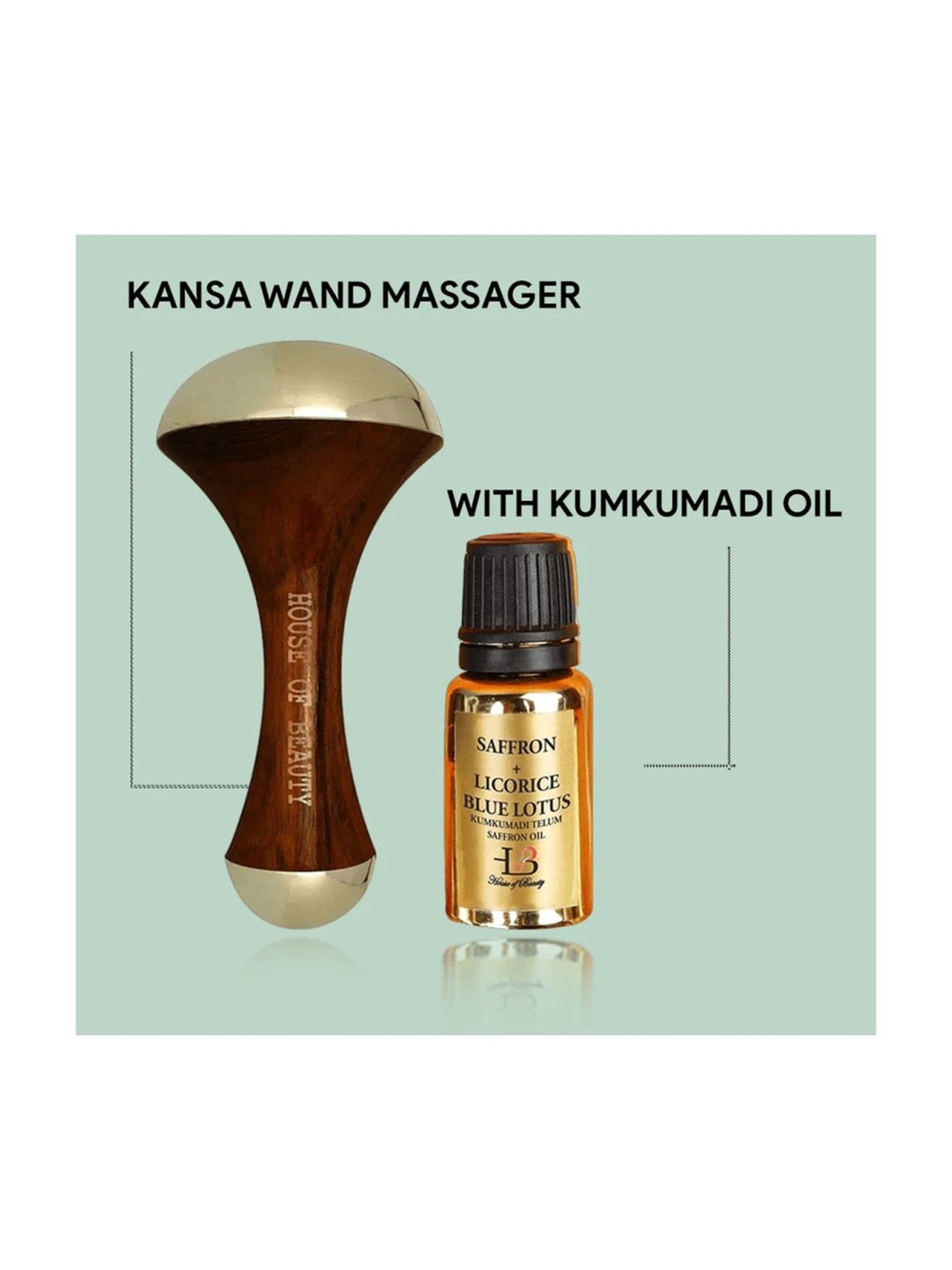 HofB- House of Beauty Kansa Wand for Face & Body - 296 gm