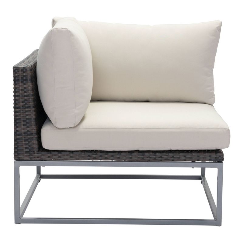 Modern Corner Chair Brown/Beige - ZM Home