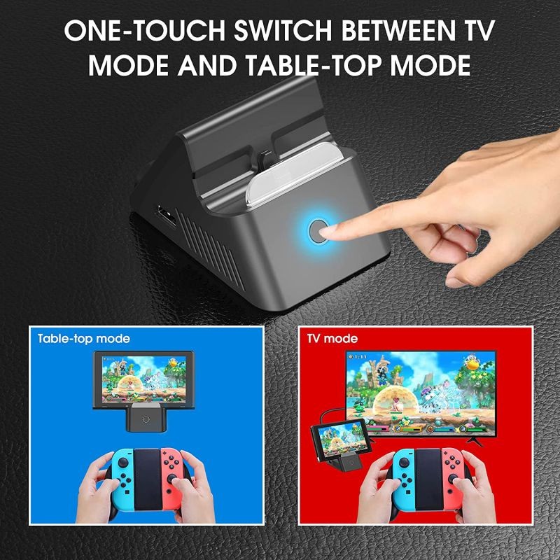 HEYSTOP Switch Dock for Nintendo Switch with HD HDMI, Portable Docking Station Replacement for Original Nintendo Switch Dock, TV Dock Compatible with Nintendo Switch with Type-C and USB 3.0 Port