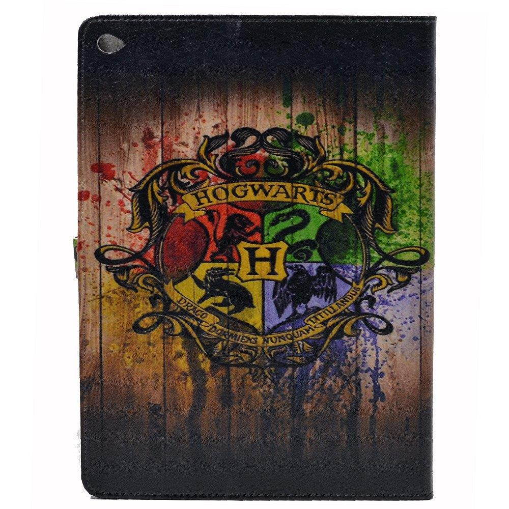 YHB Hogwarts Watercolor Art Pattern Leather Flip Stand Case Cover For Apple ipad Air 2 II (2014 Model)