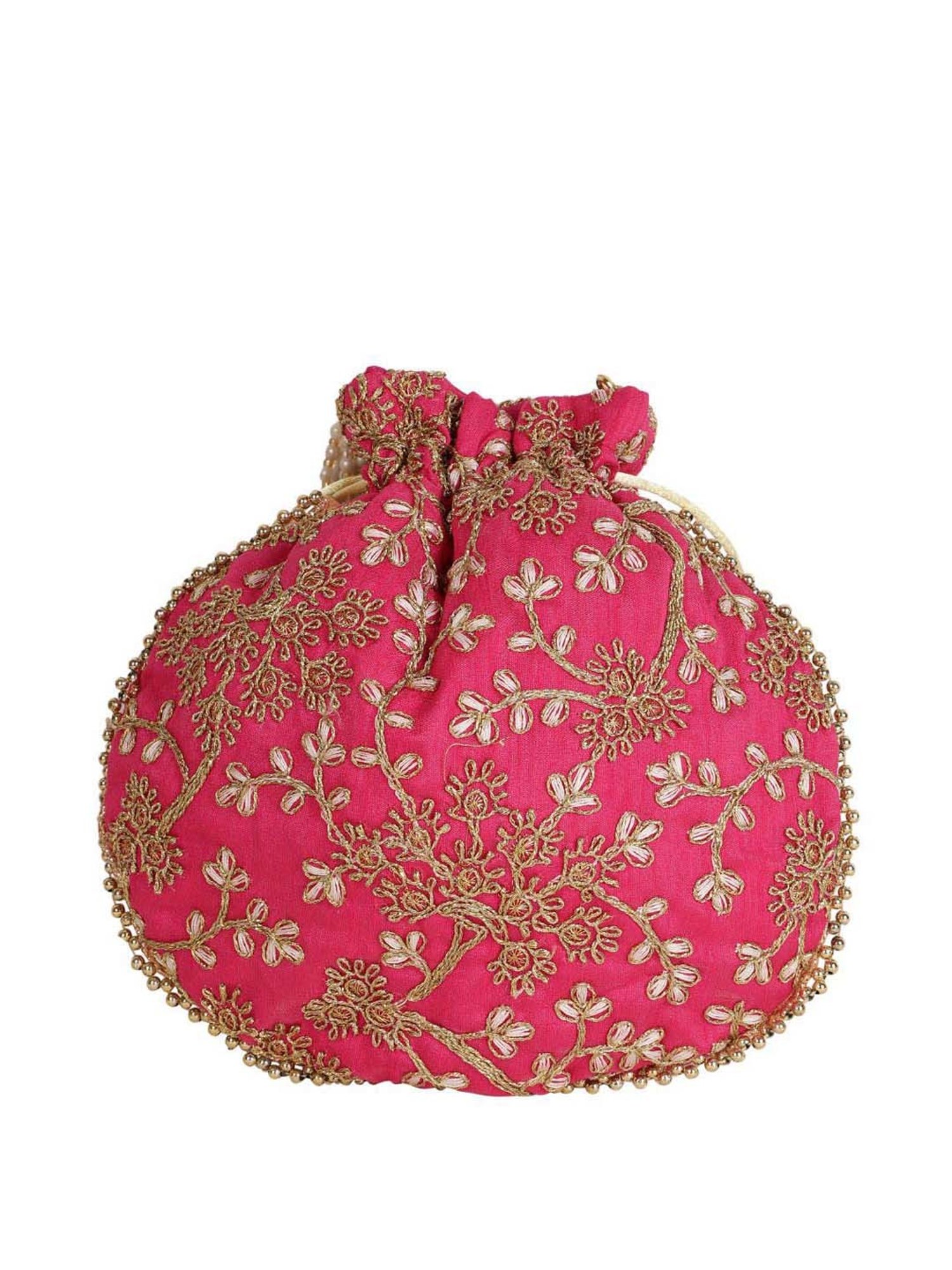 Gaurapakhi Pink Embellished Potli