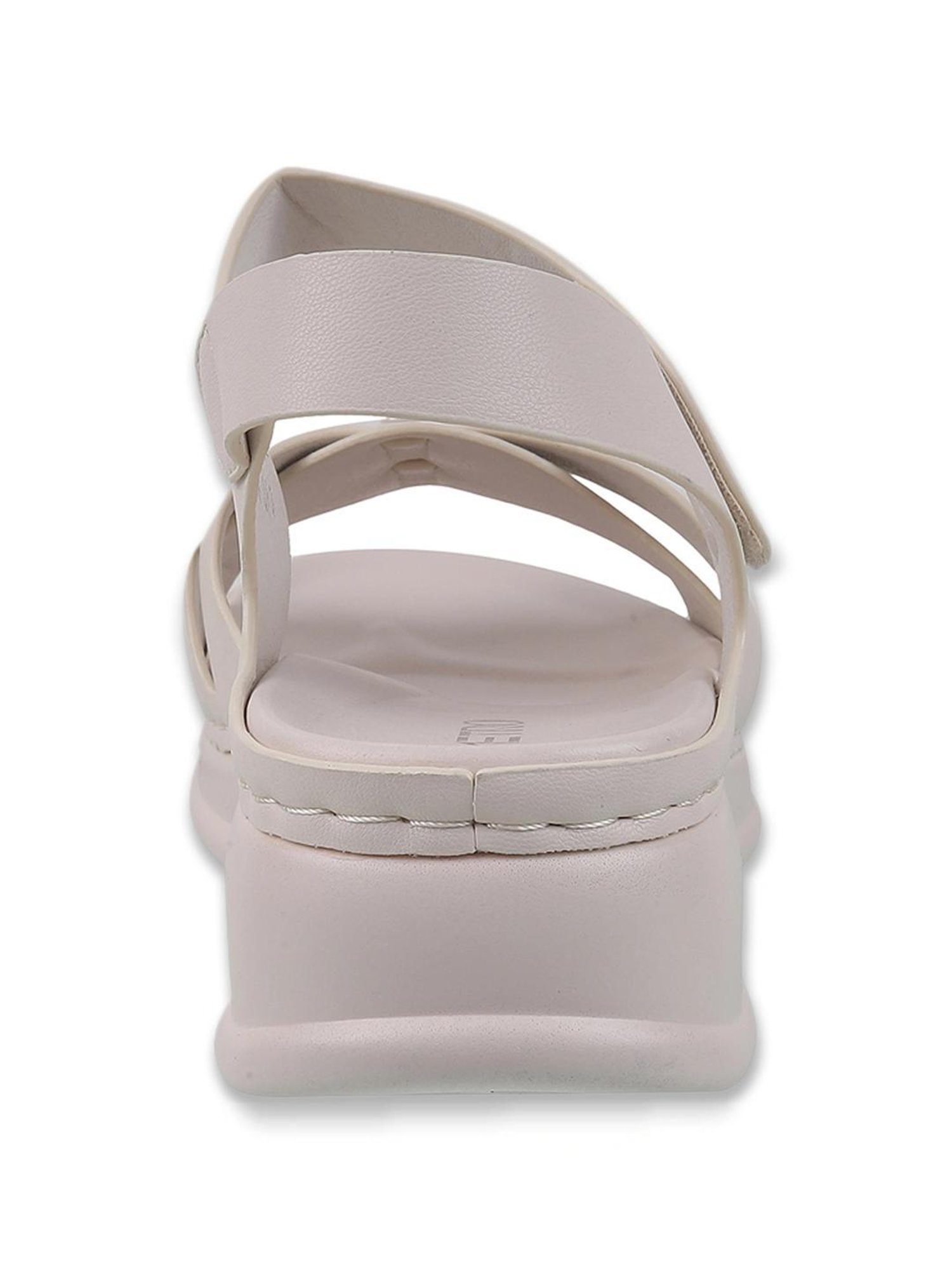 Metro Women's Beige Ankle Strap Wedges