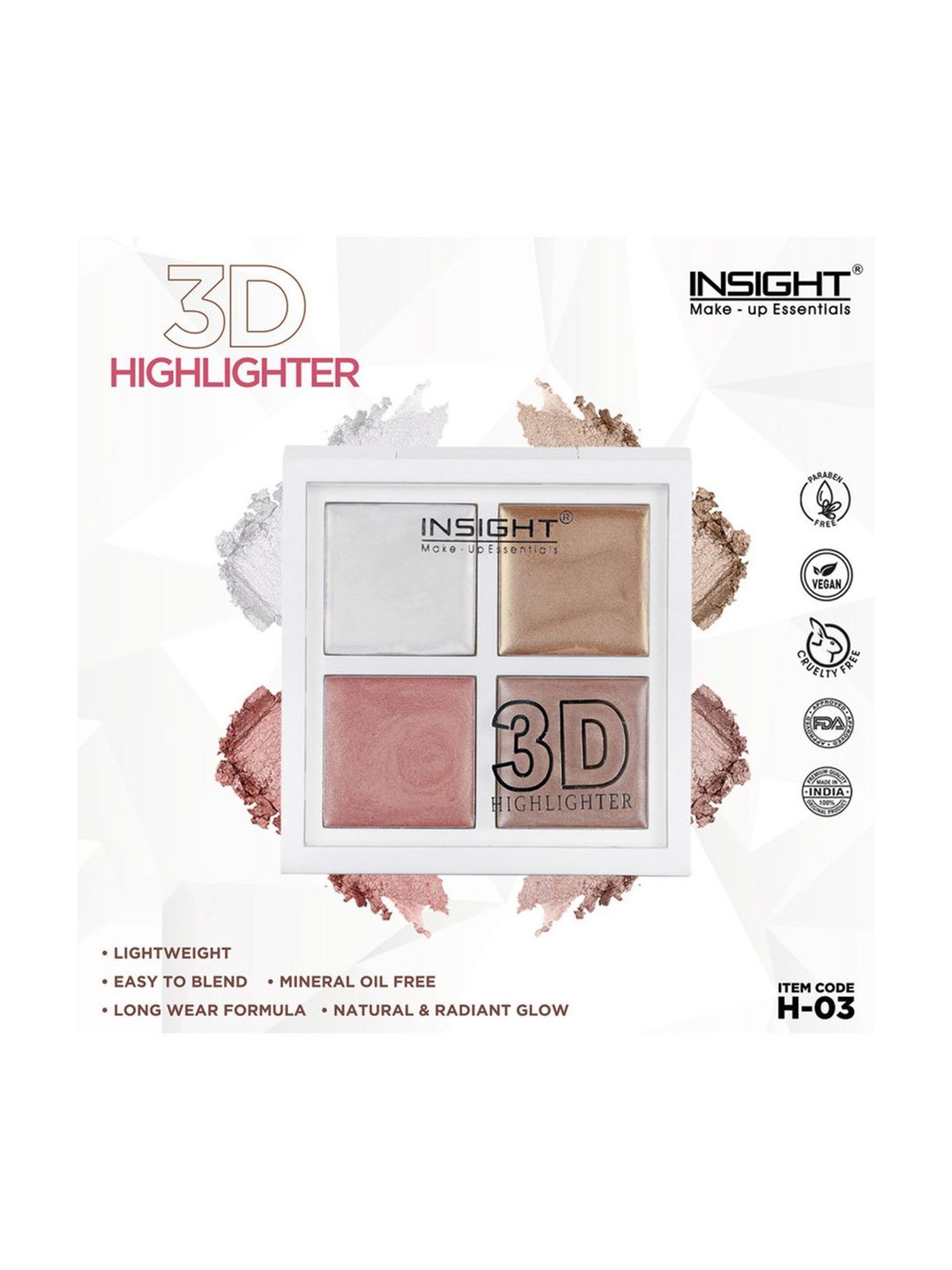 Insight Cosmetics 3D Highlighter H-03 - 12 gm