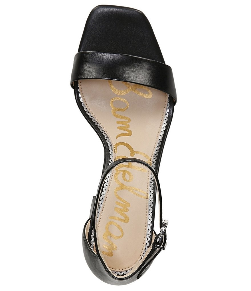 Sam Edelman Daniella Leather Block Heel Square Toe Dress Sandals