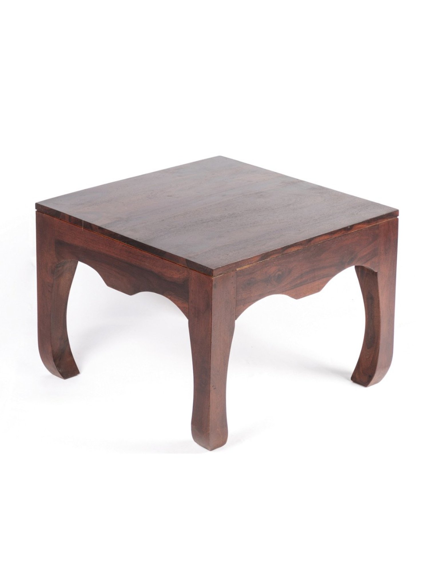 Ikiriya Lyon Solid Dark Brown Wood Coffee Table Dark Walnut Finish