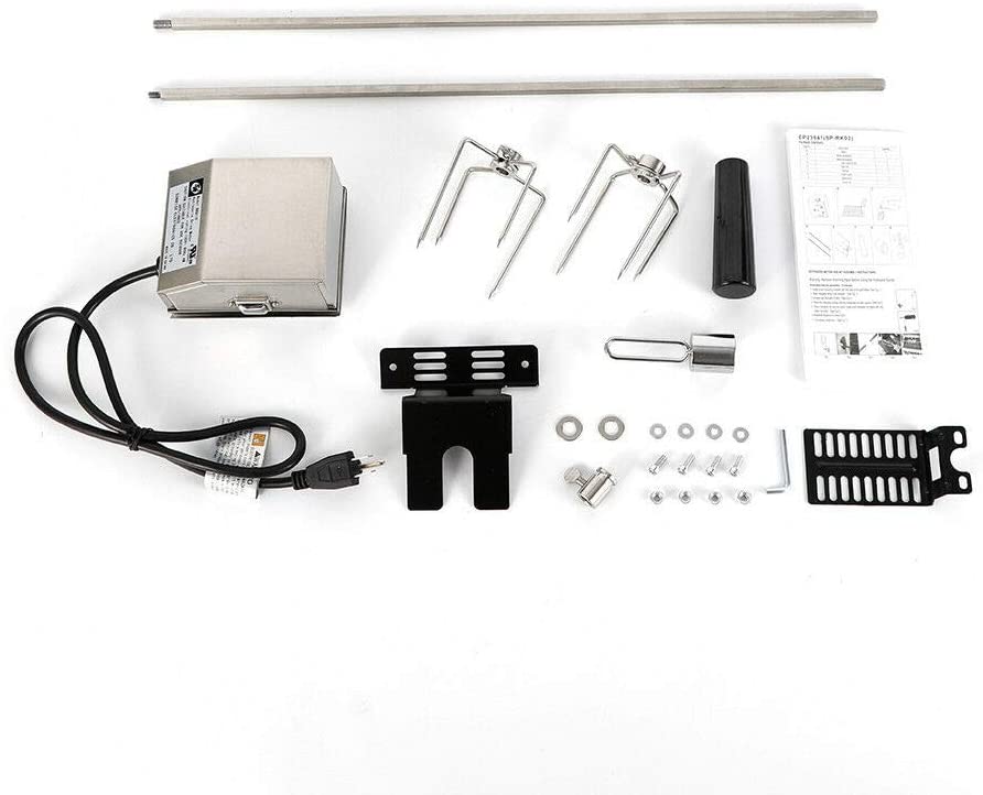 TFCFL Electric barbecue grill motor rod, universal barbecue grill replacement barbecue kit, 110V 4W, suitable for families, resorts