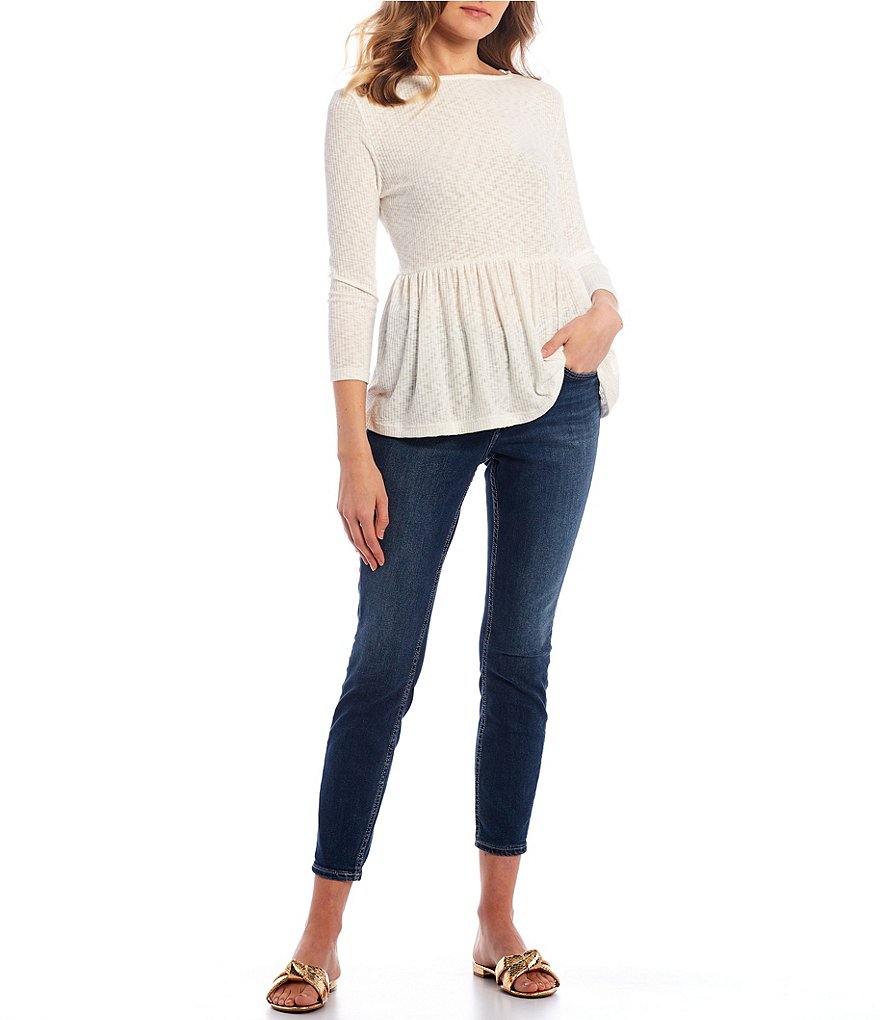 Silver Jeans Co. Elyse Mid Rise Curvy Fit Skinny Jeans