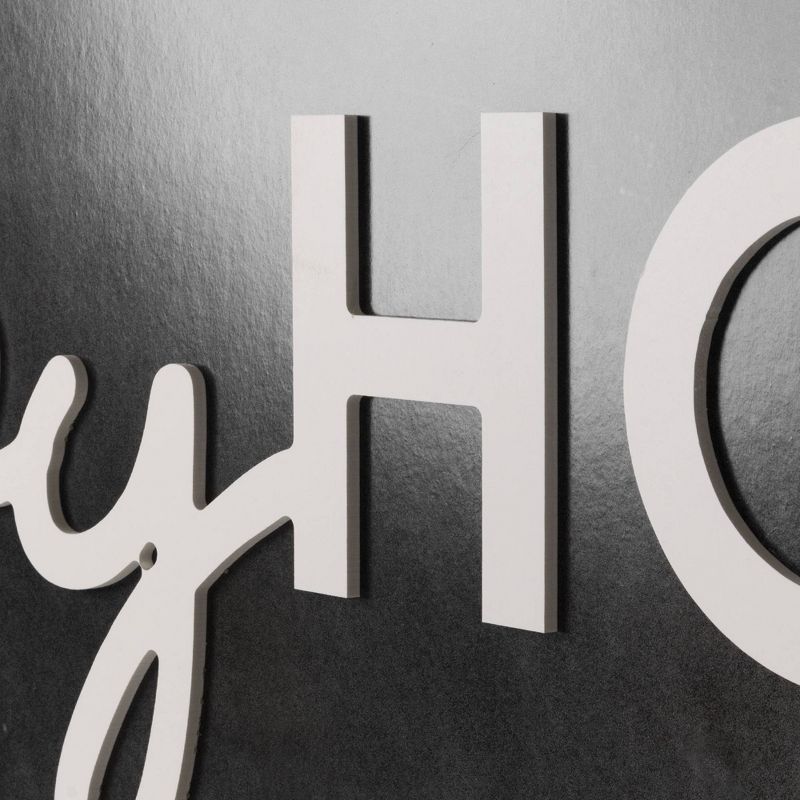 5 Hook Rustic Happy Home Framed Coat Rack - Crystal Art Gallery