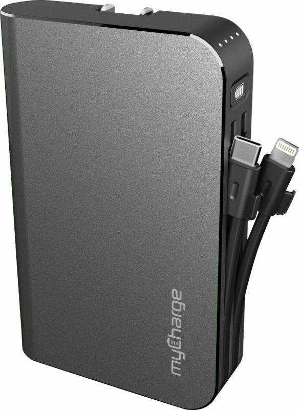 myCharge - HUB Turbo 10,050 mAh Portable Charger for Most Mobile Devices - Gray