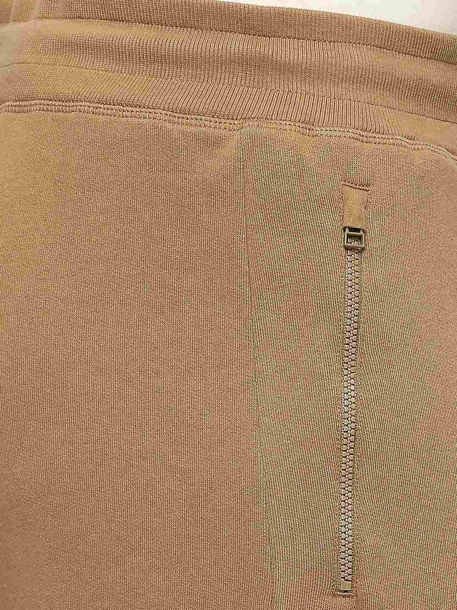 Basics Brown Cotton Jogger Fit Texture Joggers