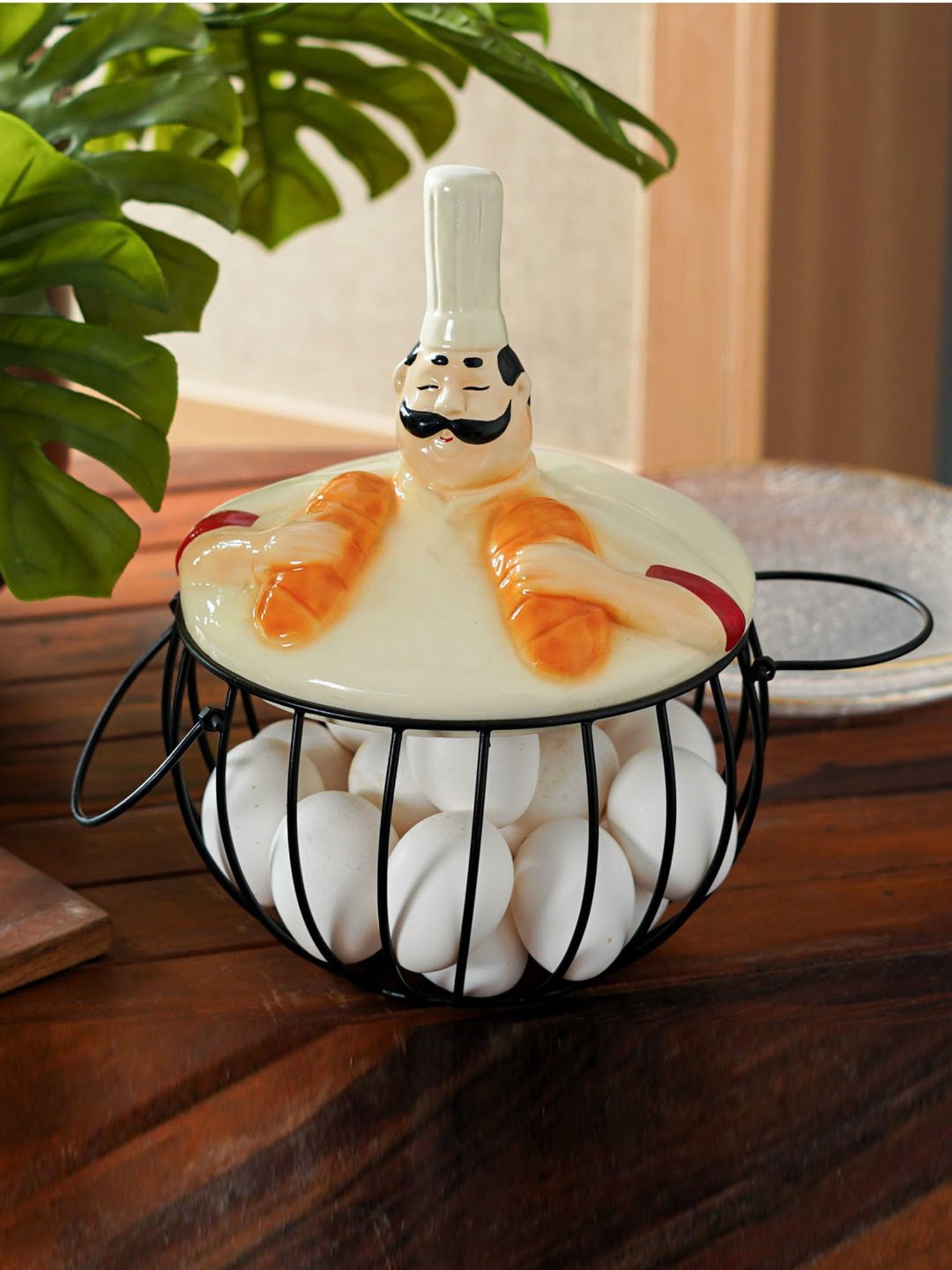 VarEesha Brown & Black Bamboo Multi-Purpose Basket - Set of 1