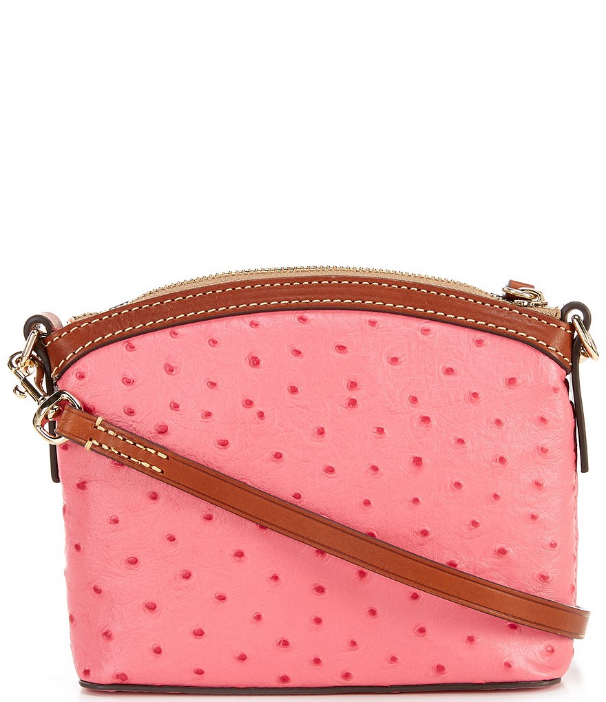 Dooney & Bourke Ostrich Collection Domed Crossbody Bag