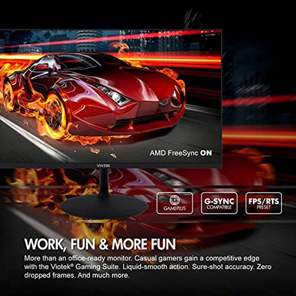VIOTEK FI24D 24-Inch IPS QHD Gaming Monitor 75Hz 1440p 6ms (OD)  FreeSync GamePlus HDMI, DP, 3.5mm  3-Year Warranty