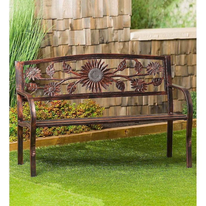 Sunflower Metal Garden Bench